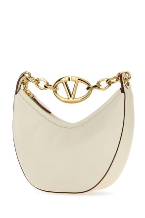 Valentino Garavani Womens Ivory Leather Mini Hobo Vlogo Moon Handbag Borse A Mano