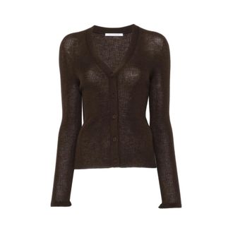 Cecilie Bahnsen Truien & Vesten, Dames, Bruin, S, Folke Cardigan