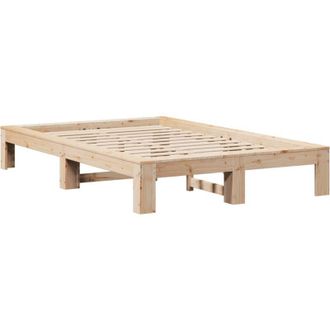 vidaXL Estructura De Cama Sin Colch&oacute;n Madera Maciza De Pino 120x190 Cm Vidaxl