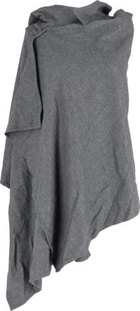 Yohji Yamamoto capuchonponcho/cape van grijze wol