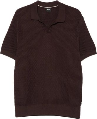 HUGO BOSS Polo Shirts - Heren - Polos - Bruin - 2XL - Katoen - Tops