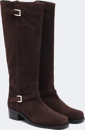 Staud Brooklyn suede knee-height boots