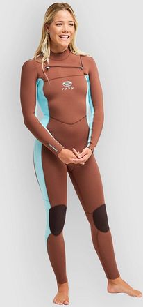 Roxy 4/3 Rise Natural Front Zip Muta marrone