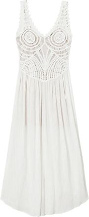 Twin-Set Abito lungo con lavorazione alluncinetto - Bianco