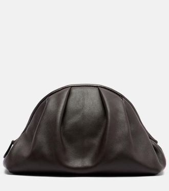 The Row Charlotte Small leather clutch