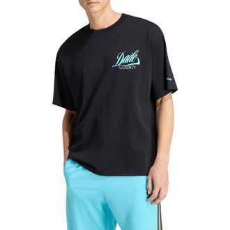 adidas Miami-Dade County Cotton Graphic T-Shirt in Black/Pula at Nordstrom, Size Xx-Large