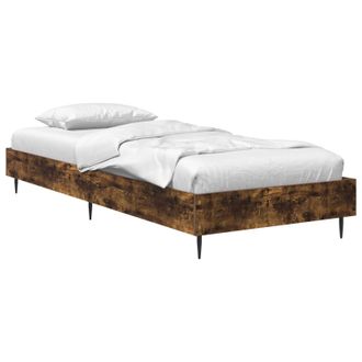 vidaXL Struttura Del Letto Rovere Fumo 80 X 200 Cm Vidaxl