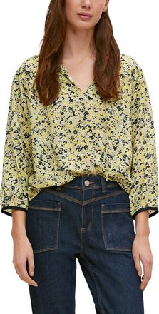 Comma Womens 2132774 Blouse, Yellow 11c3, 14