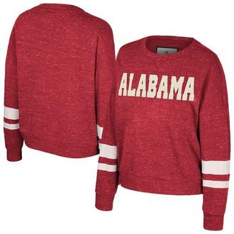Colosseum Womens Colosseum Crimson Alabama Crimson Tide Lost City Speckle Pullover Sweatshirt at Nordstrom, Size Small