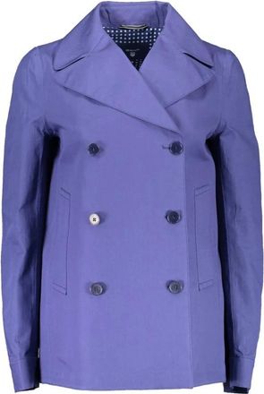 GANT Double-Breasted Coats - Dames - Mantel - Blauw - S - Katoen - Jassen