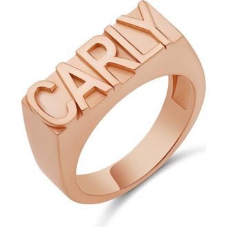 SHYMI Block Letter Name Ring in Rose at Nordstrom, Size 6