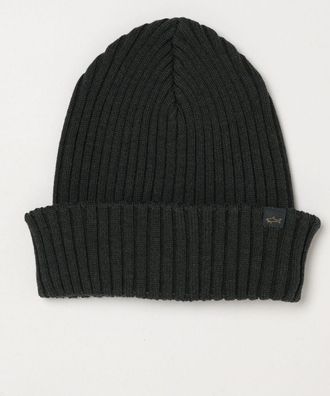 Paul & Shark Cappello beanie in pura lana a tinta unita