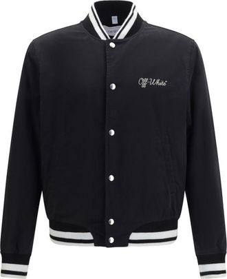 Off-white Black Logo Varsity Jacket