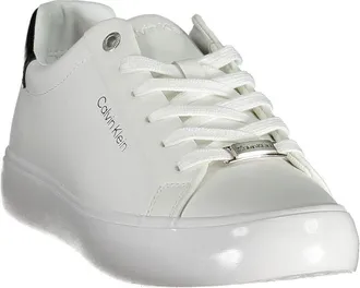 Calvin Klein Lace-Up Leather Sneaker - White