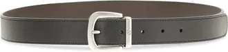 Valentino Garavani Mens Black Calf Leather Bos Taurus Regular Belt