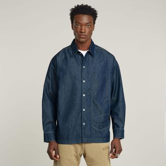G-Star Long Pocket Boxy Fit Shirt - Donkerblauw - Heren