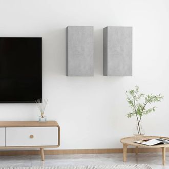 Berkfield Home TV Cabinets 2 pcs Concrete Grey 30.5x30x60 cm Engineered Wood