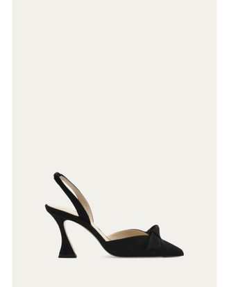 Alexandre Birman 85mm Clarita Suede Slingback Pumps
