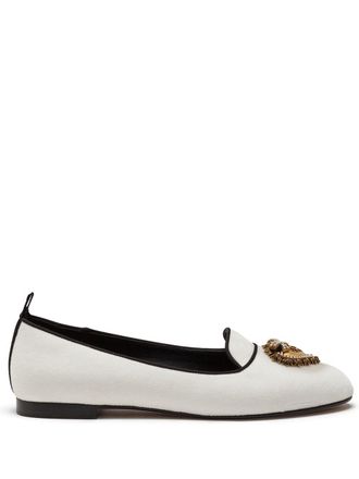 Dolce & Gabbana Slippers met logoplakkaat - Wit