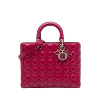 Dior Pre-owned Lady Dior Handtas - Dames - Pre-owned - Roze - Maat: ONE Size