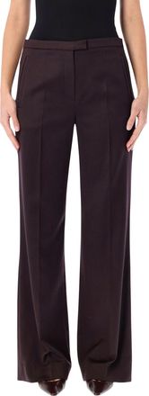 Magda Butrym Straight-leg Wool Trousers In Burgundy