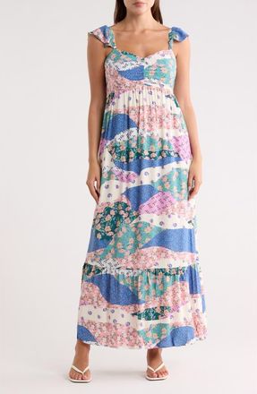 Lovestitch Sweetheart Maxi Dress in Ivory/Jade at Nordstrom Rack, Size X-Small