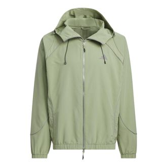 adidas FUSTL WOVEN logo Hooded Jacket Asia Sizing Sage Green JI8741