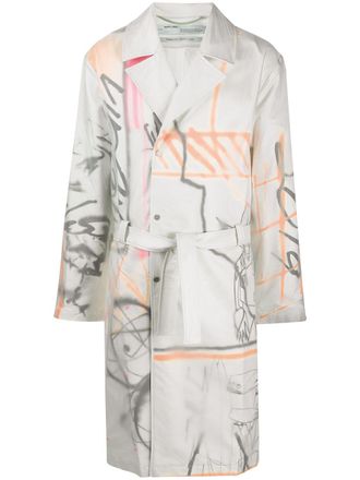 Off-white Futura trench coat - men - Cotton/Polyamide/Viscose - M