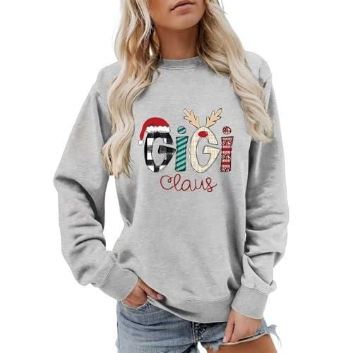 Pull De Noël Femme Avec Renne - Sweat-shirt Moche De Noël, Col Rond, Manches Longues, Léger Et Confortable, Cadeau Festif
