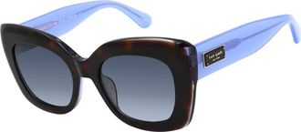 Kate Spade New York kalie 52mm gradient square sunglasses in Havana Blue/Dark Grey Sf at Nordstrom