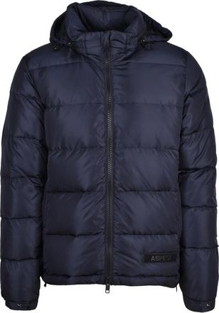 Aspesi Donsjack met ritssluiting zakken - Heren - Winterjassen - Blauw - XL - Jassen