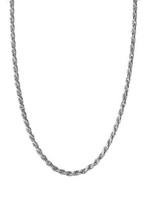 Miansai Rope Chain Necklace in Sterling Silver/Polished at Nordstrom, Size 24