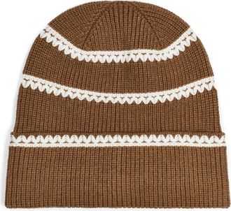 Varley Ronan Stripe Beanie in Golden Bronze at Nordstrom