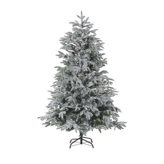 Beliani Beliani - Rbol De Navidad Artificial Base De Metal De Pvc Blanco 180 Cm Estilo Escandinavo Efecto Nieve Bassie