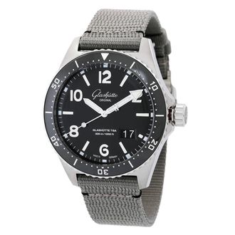 Glash&uuml;tte Original SeaQ Panorama Date Automatic Black Dial Mens Watch 1-36-13-01-80-34