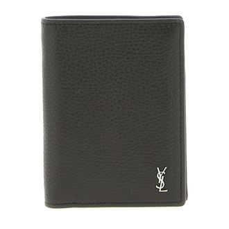 Saint Laurent Tiny Cassandre Card Holder - male - Saint Laurent - Wallets & Cardholders - Brown - ONE SIZE - Accessories