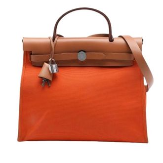 Herm&egrave;s Pre-owned Herbag Zip 31 - Dames - Pre-owned - Oranje - Maat: ONE Size Leer