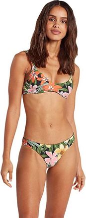 Volcom Dot The Island Bikini Top Womens Multicolor Tropical Swimwear JDM2395