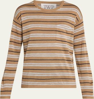 TWP 4Th St Striped Cashmere Top
