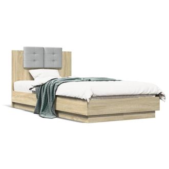 Berkfield Home Bed Frame without Mattress Sonoma Oak 90x190 cm Single in Light Tan