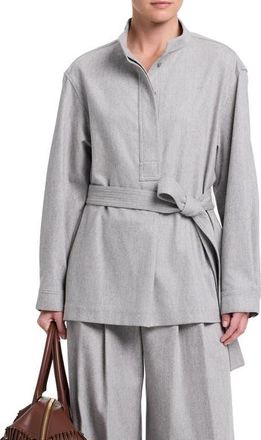 TWP Tamzin Cotton Blazer in Light Heather Grey at Nordstrom, Size Xx-Small