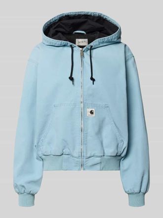 Carhartt Work in Progress Sweatjacke mit Kapuze und K&auml;nguru-Tasche in Mint, Gr&ouml;&szlig;e XS