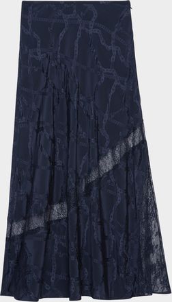 Zadig&Voltaire Jaylal Jacquard Chain Midi Skirt