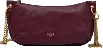 Twinset Tassen, Dames, Rood, ONE Size, Leer, Baguette Tas