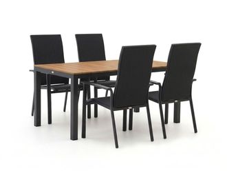 Bellagio la vita attrattiva Bellagio Avio/Fidenza 160cm dining tuinset 5-delig stapelbaar