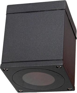 Trade Shop Trade Shop Traesio - Trade Shop - Faretto Plafoniera Soffitto Led Gu10 Lampada Quadrata Esterno Impermeabile Ip65 - Negro