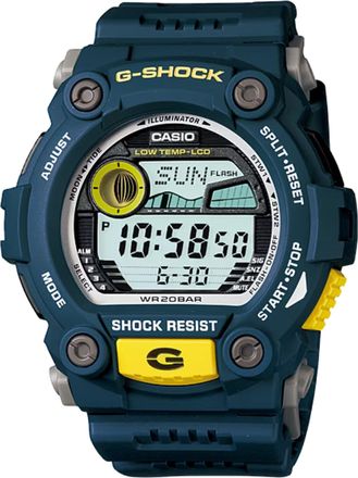 Casio G-SHOCK Mens Blue Dial Digital Watch Blue Resin Strap - G-7900-2DR