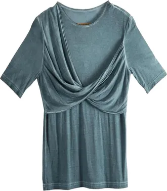 Uma Wang Twisted Jersey Top - Blue