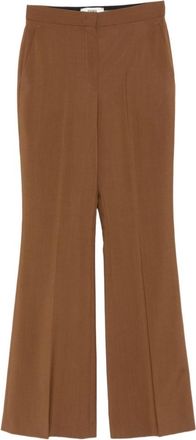 Fendi Brown Wool Flared Trousers