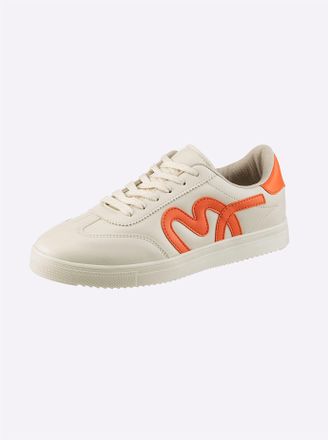 Heine Sneaker HEINE, Damen, Gr. 38, beige (beige, orange), Synthetik, Schuhe Sneaker